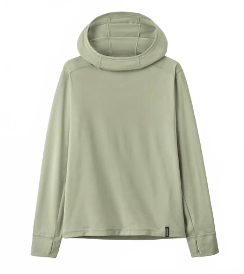 NEW PATAGONIA kid's capilene silkweight hoody in salvia green